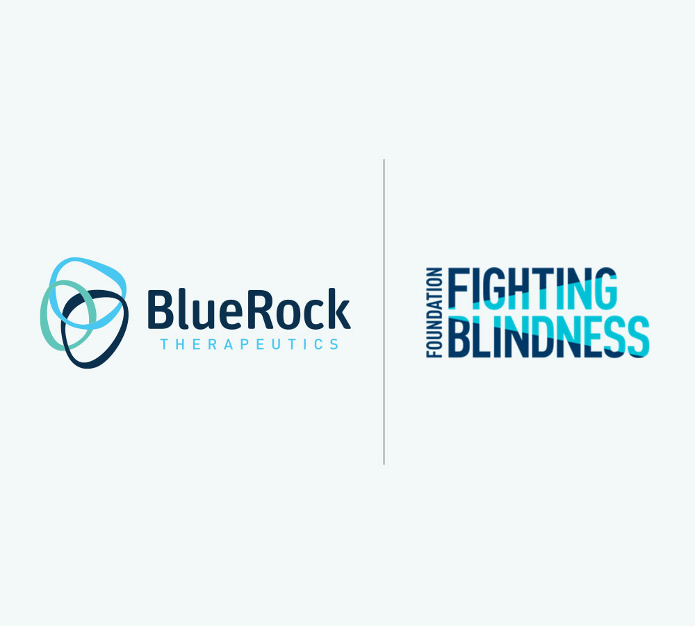 BlueRock Logo and Foundation Fighting Blindness Logo